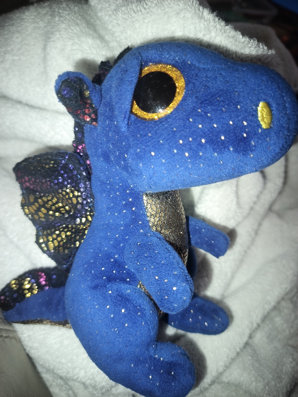 TY Beenie Boos Blue Dragon Plush Toy